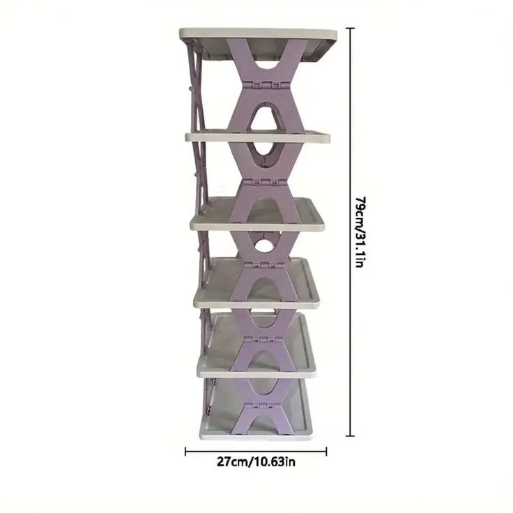 6-Tier Plastic Shoe Storage Rack – Durable Space-Saving Organizer for Home & Closet