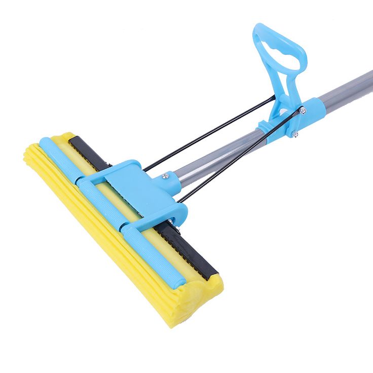 STELITE | Magic Squeeze Butterfly Mop – Self-Wringing Sponge Floor Cleaner with Stainless Steel Handle | Easy-Clean Mop for Home, Kitchen &amp; Office