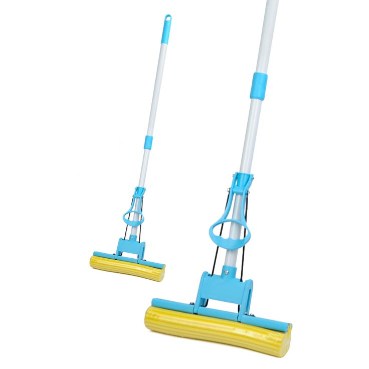 STELITE | Magic Squeeze Butterfly Mop – Self-Wringing Sponge Floor Cleaner with Stainless Steel Handle | Easy-Clean Mop for Home, Kitchen &amp; Office