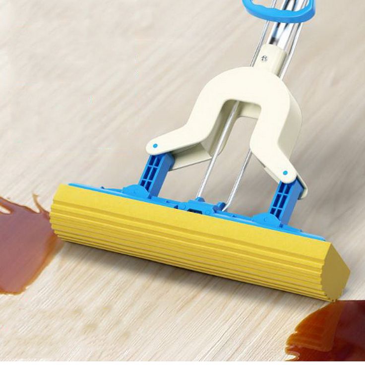 STELITE | Magic Squeeze Butterfly Mop – Self-Wringing Sponge Floor Cleaner with Stainless Steel Handle | Easy-Clean Mop for Home, Kitchen &amp; Office