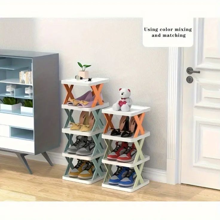 6-Tier Plastic Shoe Storage Rack – Durable Space-Saving Organizer for Home & Closet